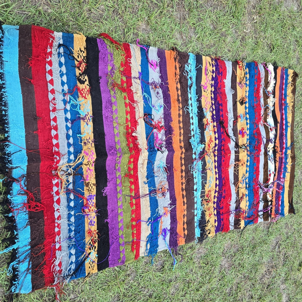 Colorful Striped Woven Rug - Picture 3 of 5